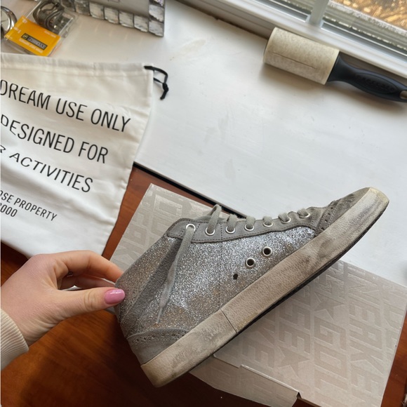 Silver sparkly Golden Goose Midstar sneakers - Picture 9 of 9
